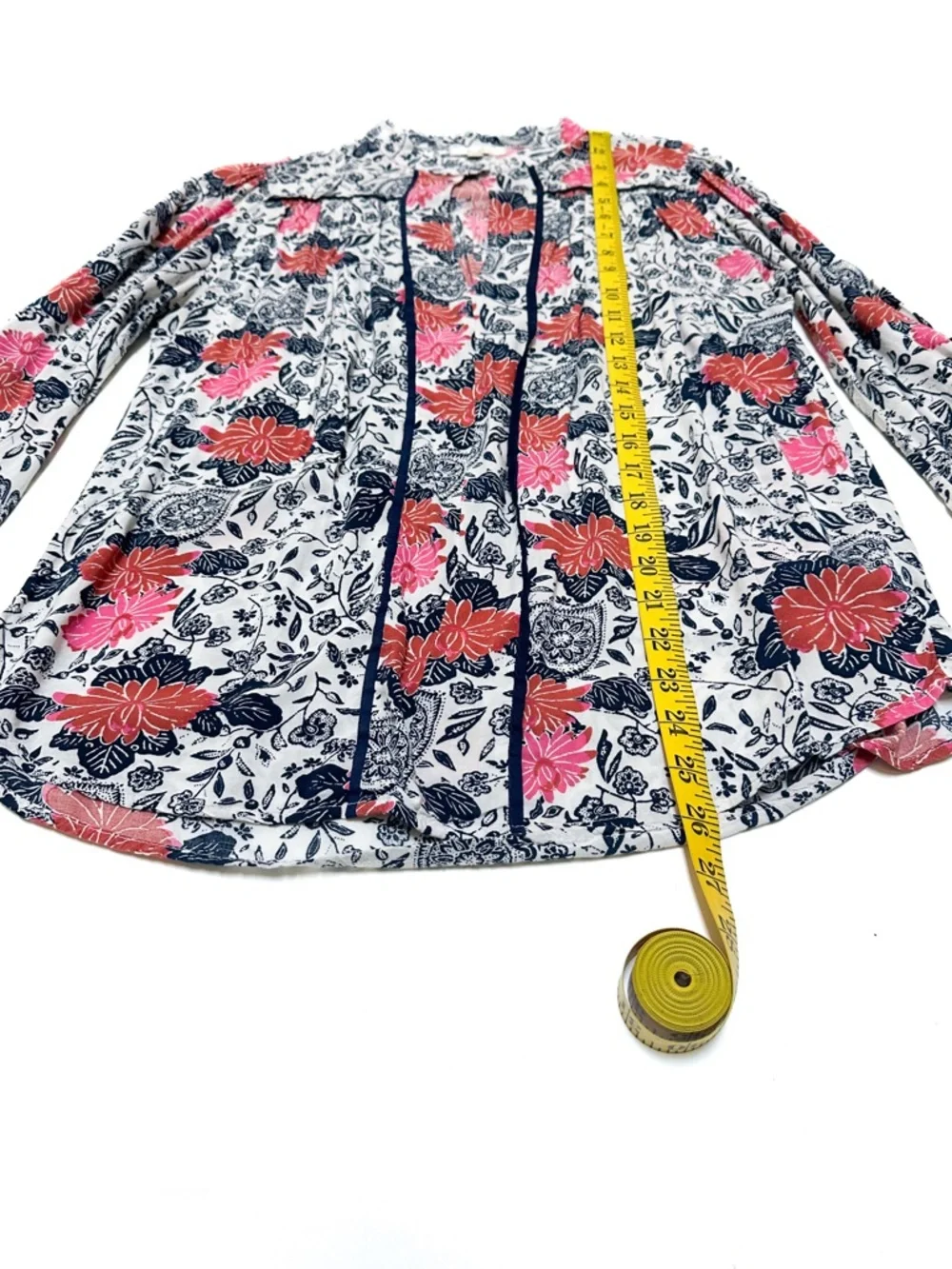 Anthropologie Porridge Let Me Be Floral Print Prairie Blossom Cotton Blouse Top - Picture 7 of 8